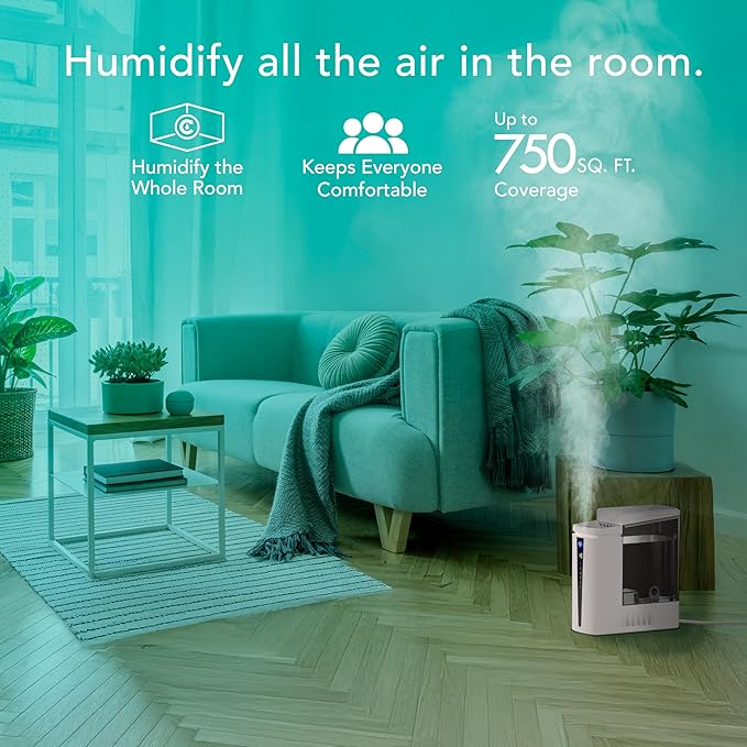 Vornado MISTIC 8 Whole Room Ultrasonic Humidifier, Aromatherapy, 2-Gallon Tank - Image 2