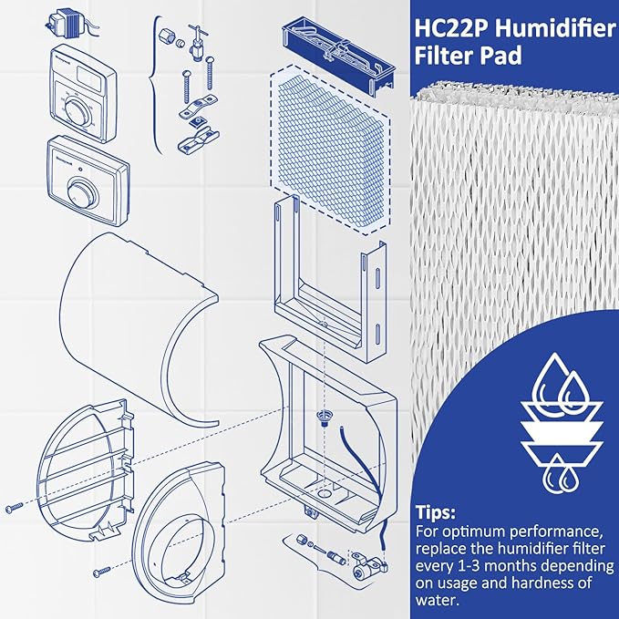 HASMX 9-1/2" x 10" x 1-1/2" Humidifier Water Pad Replacement Water Panel - Image 3