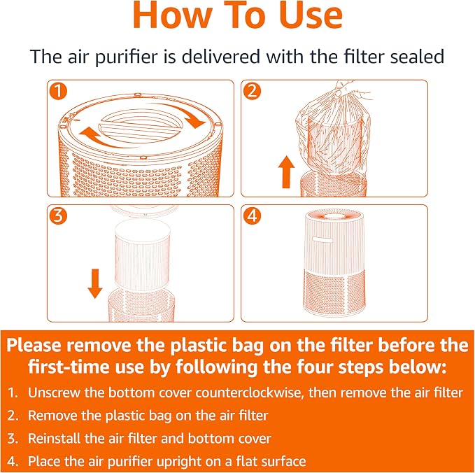 Amazon Basics Air Purifier for Home and Office, - Image 4