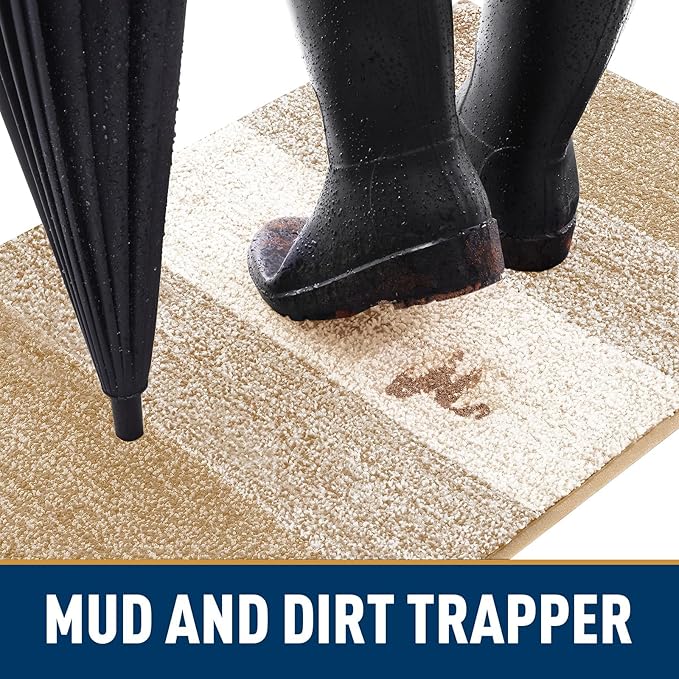 Smiry Dog Door Mat for Muddy Paws, Absorbs Moisture and Dirt, Low-Profile - Image 2