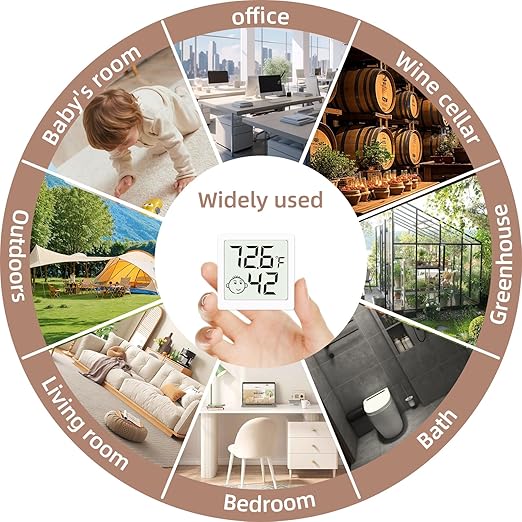 Mini Humidity Meter Hygrometer 6 Pack Room Thermometer Indoor Digital - Image 7
