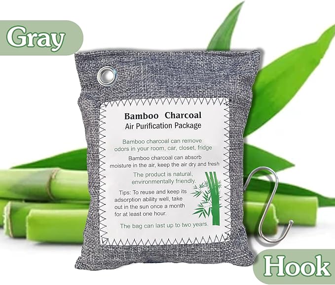 Bamboo Charcoal Air Purifying Bag, Activated Charcoal Odor Absorber Moisture - Image 5