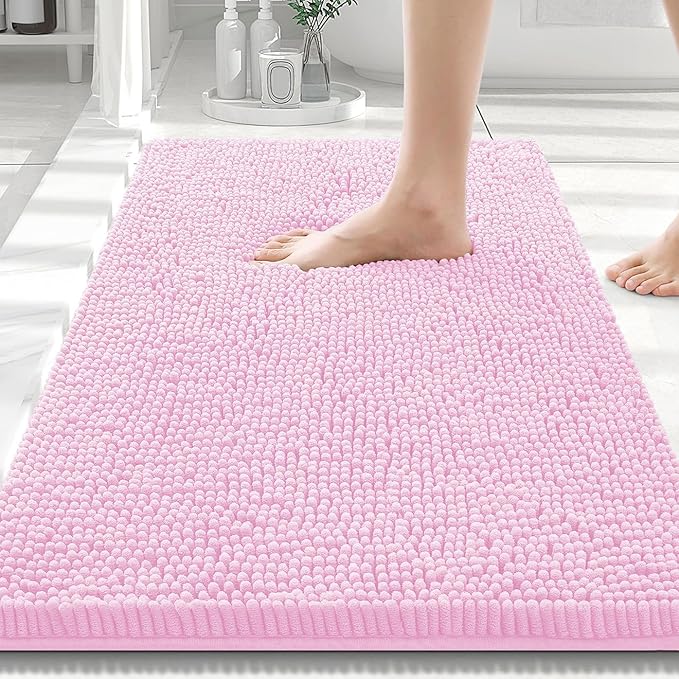 Smiry Luxury Chenille Bathroom Rugs 30x20, Extra Soft and Absorbent Shaggy Bath by Smiry