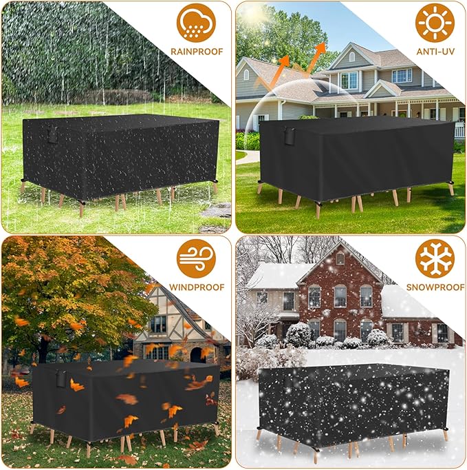 TUOKING Outdoor Furniture Covers Heavy-Duty 420D Waterproof Cover, All-Weather - Image 7