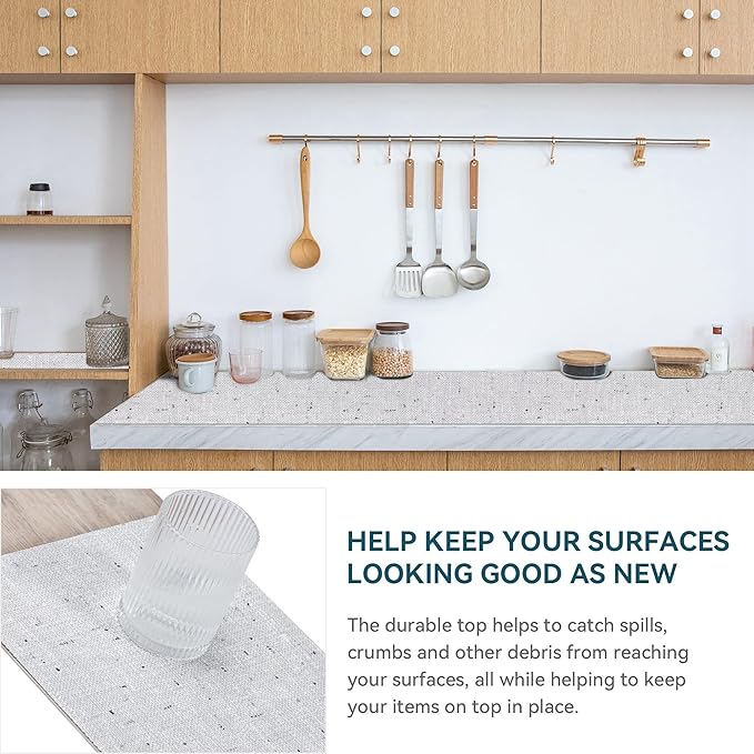 Shelf Liner 18" W x 96" L Cabinet Liners Non Adhesive, Drawer Liners Non Slip - Image 3