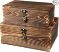 Wooden Box with Lock and Keys Hinged Lid Treasure Chest Memory Hobby by BigHala