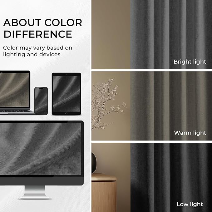 INOVADAY Thermal Sliding Door Curtains 100% Blackout Curtains - Image 6