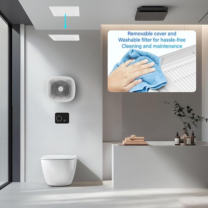 Smart Bathroom Exhaust Fan: 100CFM Bath Fan - Image 3