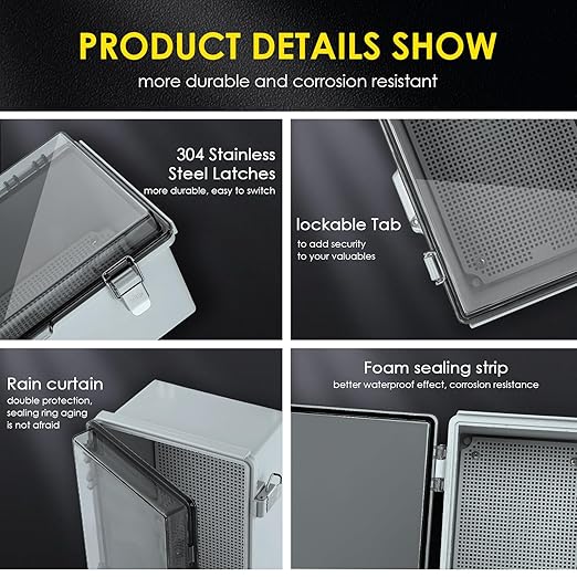 Waterproof Electrical Junction Box, IP67 ABS Plastic Junction Box Enclosure - Image 4