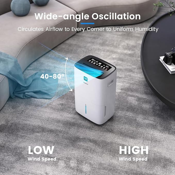Yaufey 150 Pints Dehumidifier for Home, Basement and Large Room up to 8000 Sq. - Image 4