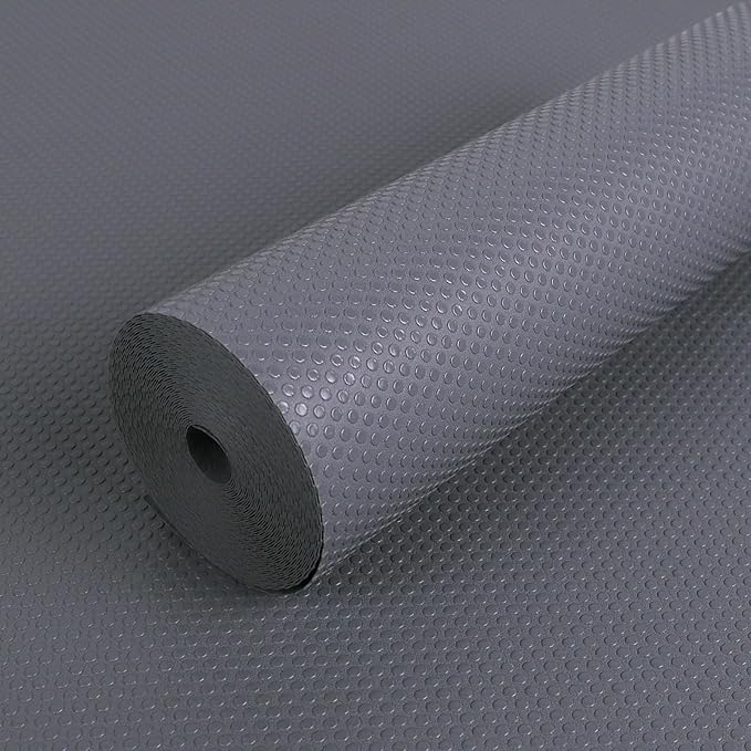 FLPMIX Waterproof Cabinet Shelf Liner: Non-Adhesive Drawer Liners Dark Grey by FLPMIX