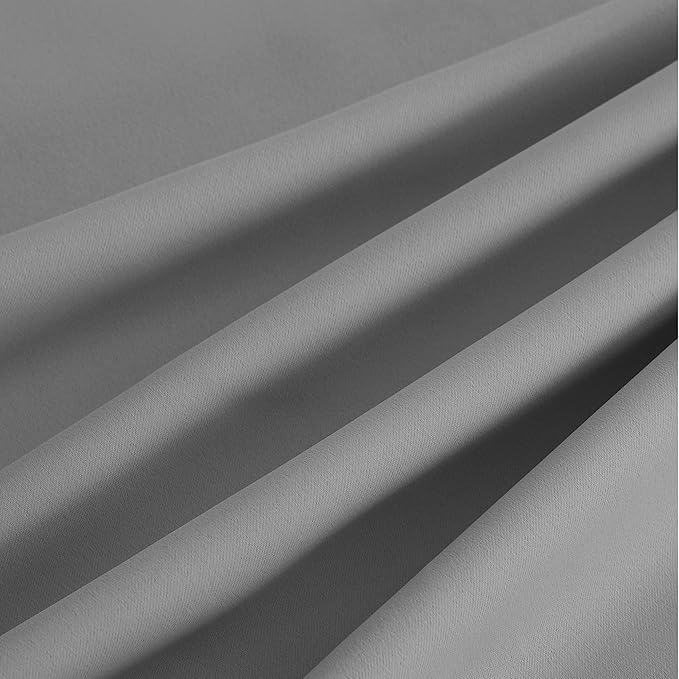NICETOWN Room Darkening Draperies Curtains Panels, 2 Panels Silver Grey W52 x - Image 9