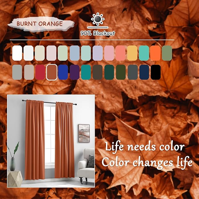 DONREN Patio Door 108 Inches Long Curtain Panels - Image 3