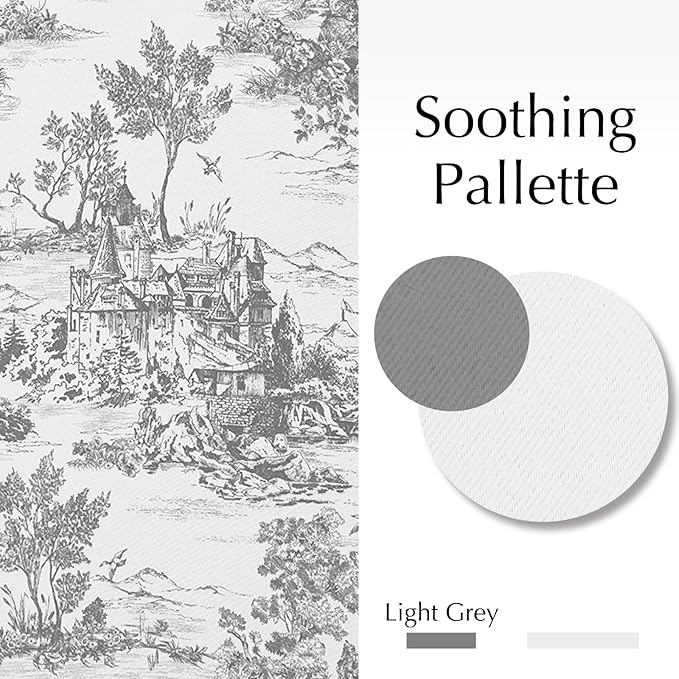 jinchan 95% Blackout Toile Curtains - Image 4