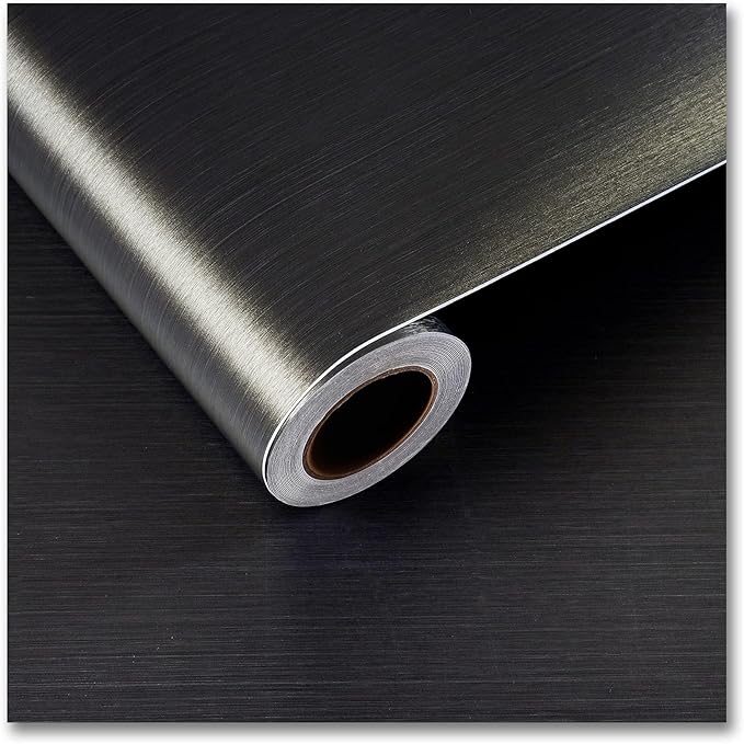 CRE8TIVE Bronze Black Stainless Steel Contact Paper Self Adhesive 24"x118" Wide by CRE8TIVE