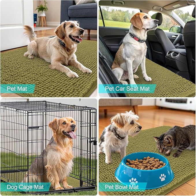 OLANLY Dog Door Mat for Muddy Paws 47x32, Absorbs Moisture and Dirt, Absorbent - Image 7