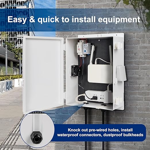 Outdoor Electrical Junction Box, ABS Water Resistant Enclosure - Image 2