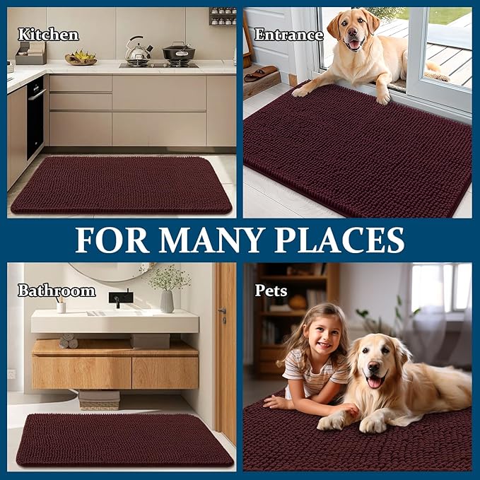 OLANLY Dog Door Mat for Muddy Paws 59x20, Absorbs Moisture and Dirt, Absorbent - Image 8