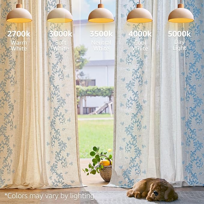jinchan Evelyn Embroidered Linen Curtains 63 inch Floral Curtains - Image 9