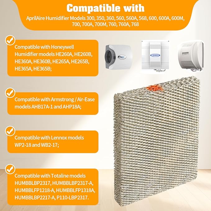 3Pack 35 Water Panel Humidifier Replacement Filter Made of Aluminum Mesh - Image 2