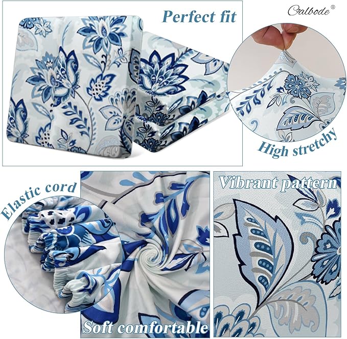 12pcs Floral Printed Stretchy Sofa Cushion Covers - Image 4