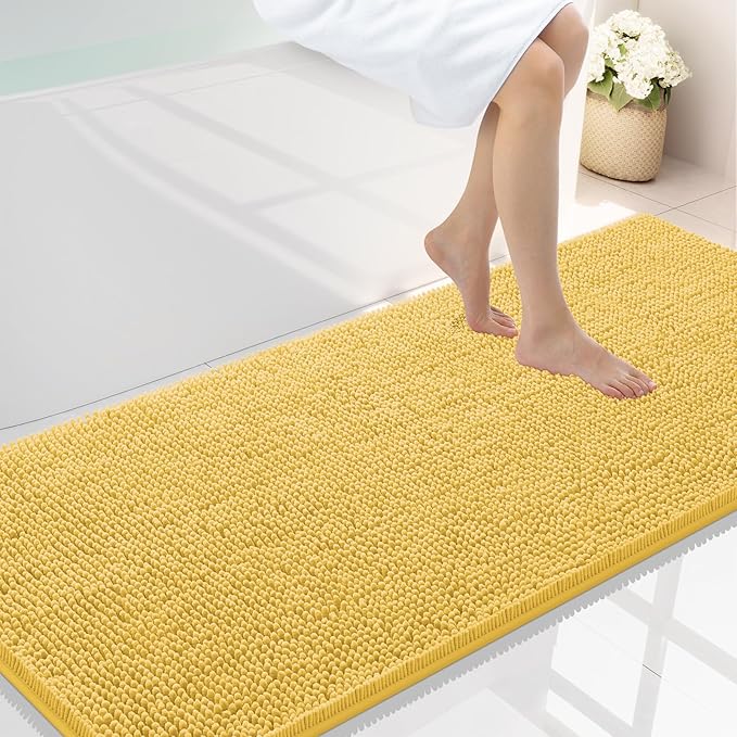 Smiry Luxury Chenille Bathroom Rugs 59x24, Extra Soft and Absorbent Shaggy Bath by Smiry