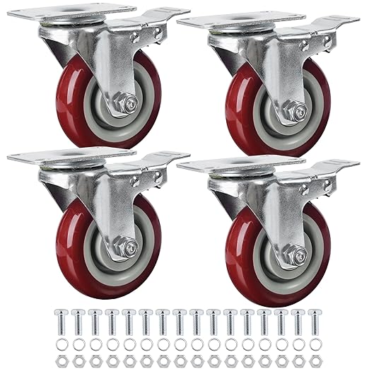 Finnhomy 4 Inch Caster Wheels Set of 4 by Finnhomy