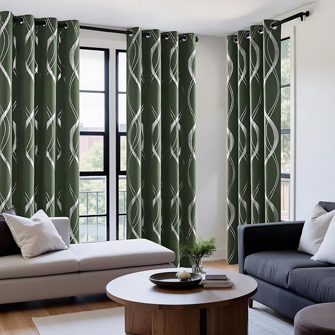 NICETOWN 100% Blackout Curtains 84 inch Length 2 Panels Set, Dark Mallard - Image 4