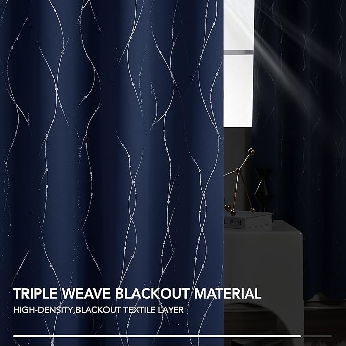 Deconovo Blackout Curtains for Living Room, Thermal Insulated Soundproof Drapes - Image 7