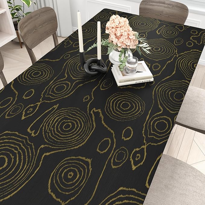 WESTICK 24" x 120" Large Black/Gold Wood Contact Paper - Image 3