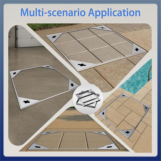 32x32 inch Stainless Steel Square Invisible Manhole Cover | Recessed Septic - Image 6
