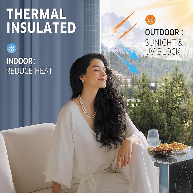RYB HOME Outdoor Patio Curtains Waterproof - Image 3
