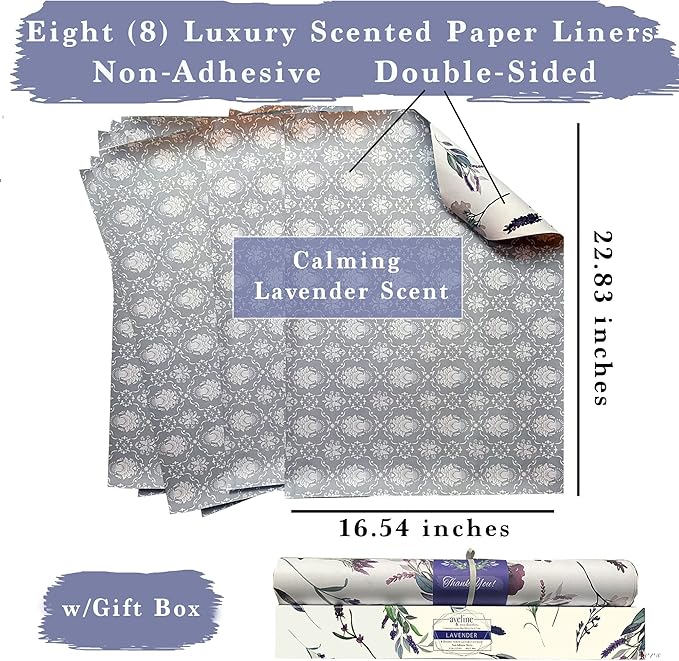 8X Lavender Scented Drawer Liners - Image 9
