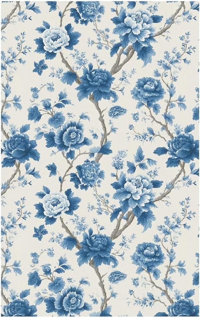 Blue Peony Fashion Headrest Cover - Image 6