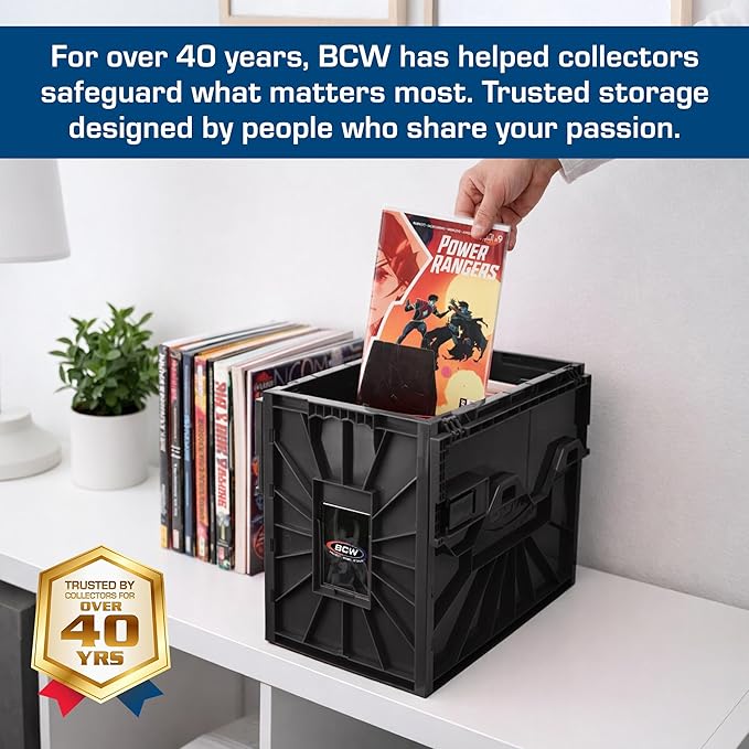 BCW Short Comic Book Bin | Holds 150 Comics | Stackable Plastic Storage | - Image 3