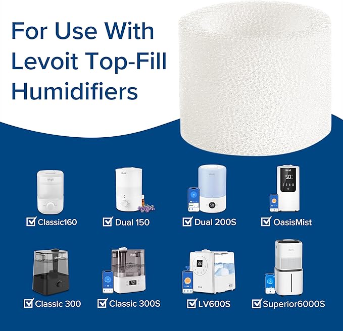 LEVOIT 10-Pack Top Fill Humidifier Replacement Filters, Capture Particles to - Image 6
