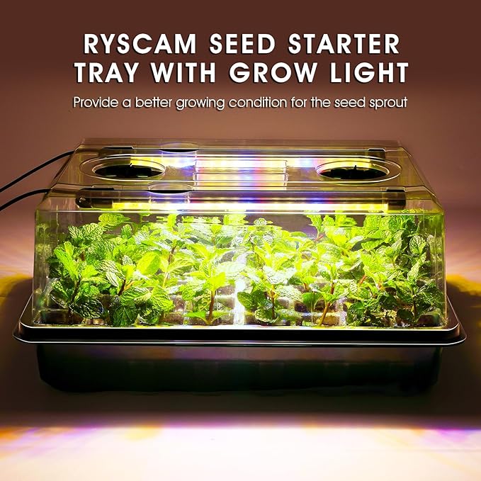 Seed Starter Tray with Grow Light, 96-Cell Seed Starter Kit, Seedling Starter - Image 7
