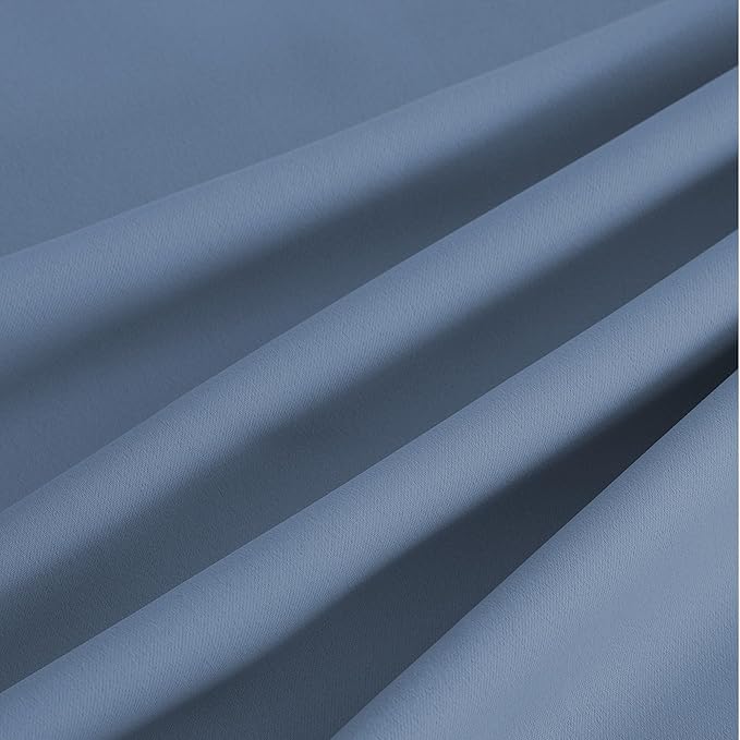 NICETOWN Room Darkening Draperies Curtains Panels, 2 Panels Stone Blue W52 x - Image 8