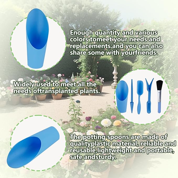 5 Pcs Mini Garden Tool Set Hand Tools Succulent Tools Transplanting Tools Set - Image 3