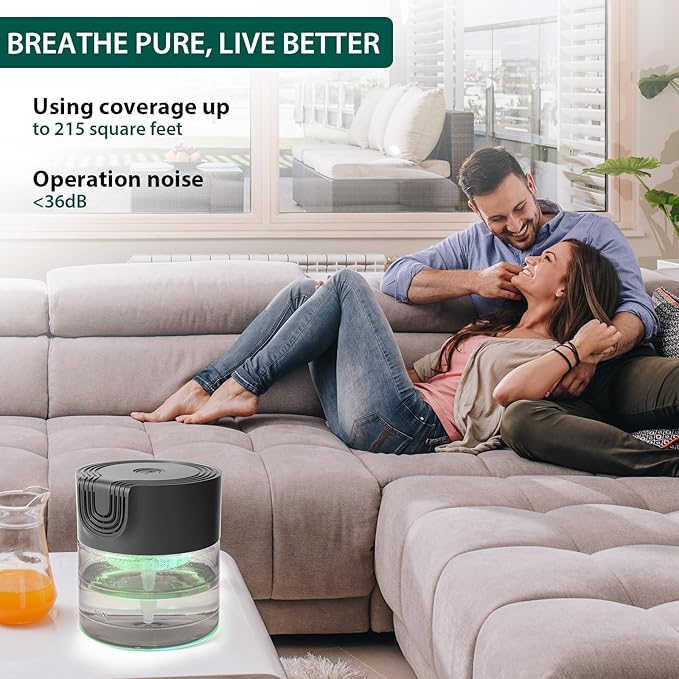 Water Air Purifiers for Home, Oxyvana Quiet Variable Speed Water Based Air - Image 7