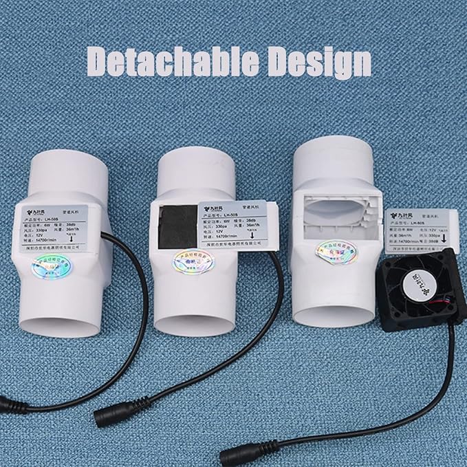 3Inch Inline Duct Fan 10W Air Extractor Booster 12V Air Diffuser Circulation - Image 5