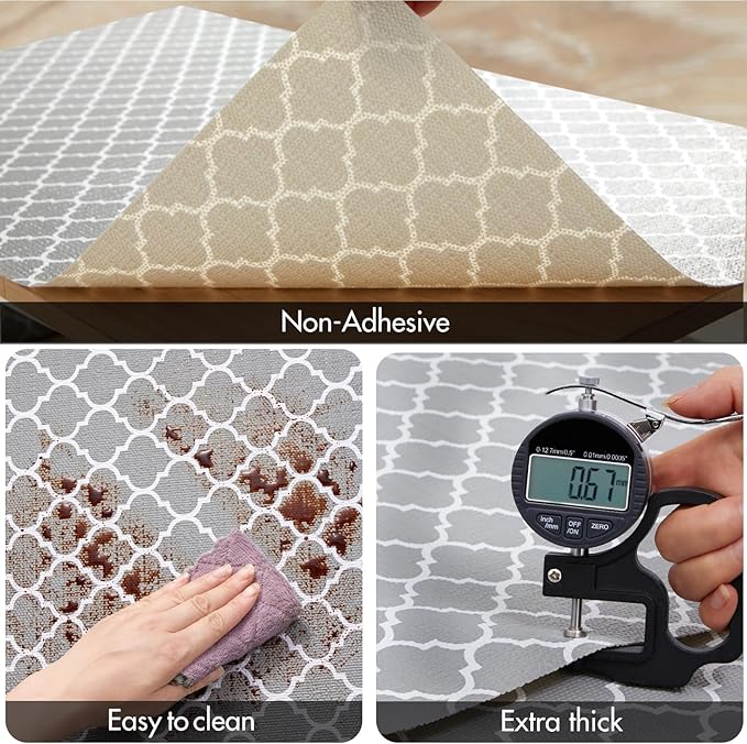 Viseeko Shelf and Drawer Liner for Kitchen Cabinet, Non-Adhesive Cabinet Liners - Image 5
