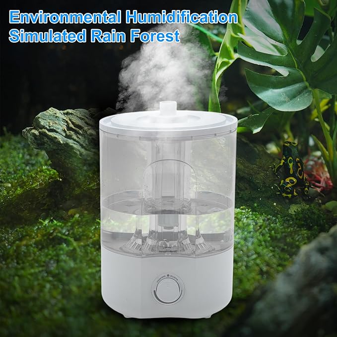 Reptile Fogger, 4L Top Fill Adjustable Mister Tank, Reptile Humidifier - Image 4