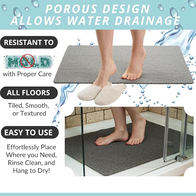 Enkosi Loofah Non-Slip Shower Mat - Image 4