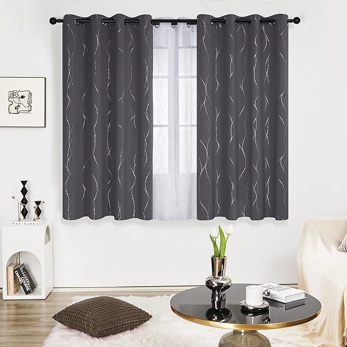 Deconovo Grey Blackout Curtains - Image 2