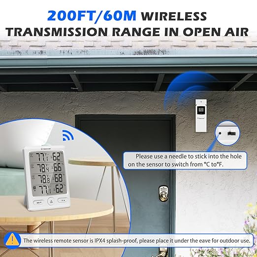 Geevon Indoor Outdoor Thermometer Wireless - Image 7