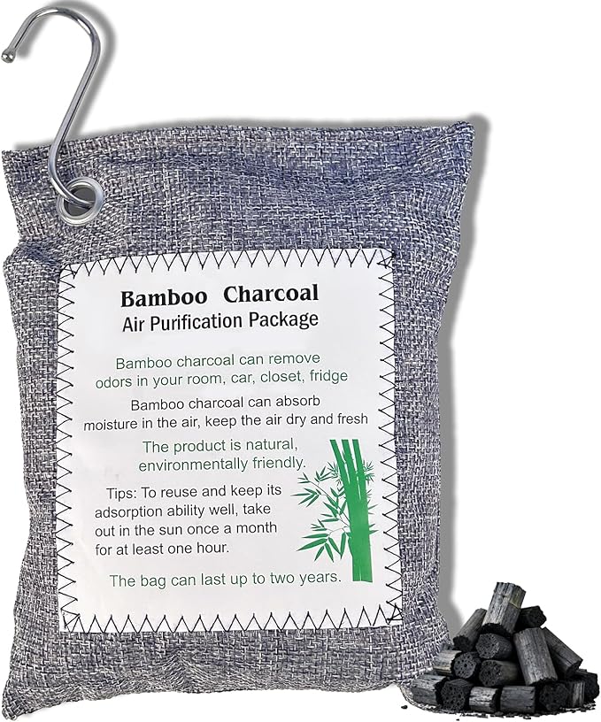 Bamboo Charcoal Air Purifying Bag, Activated Charcoal Odor Absorber Moisture by ABUIU
