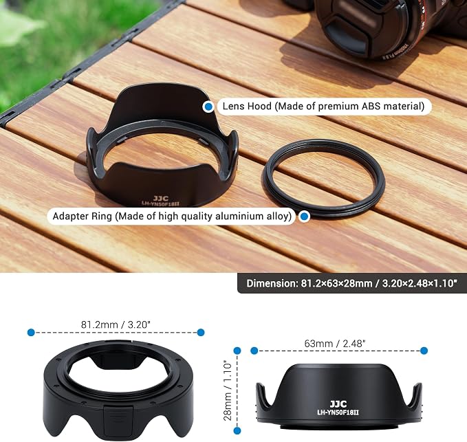 Lens Hood for Yongnuo YN 50mm f/1.8 II Lens, Reversible Lens Shade Protector - Image 7