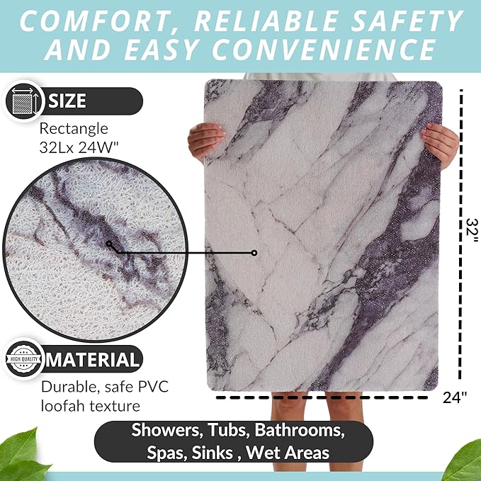 Enkosi Loofah Non-Slip Shower Mat - Image 3