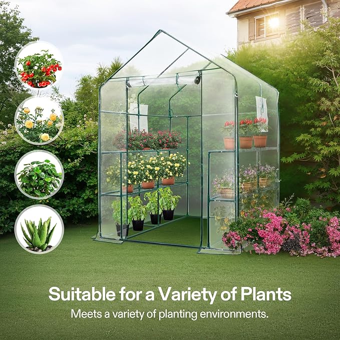 VIVOSUN 57x57x77-Inch Transparent Mini Walk-in Green House - Image 7